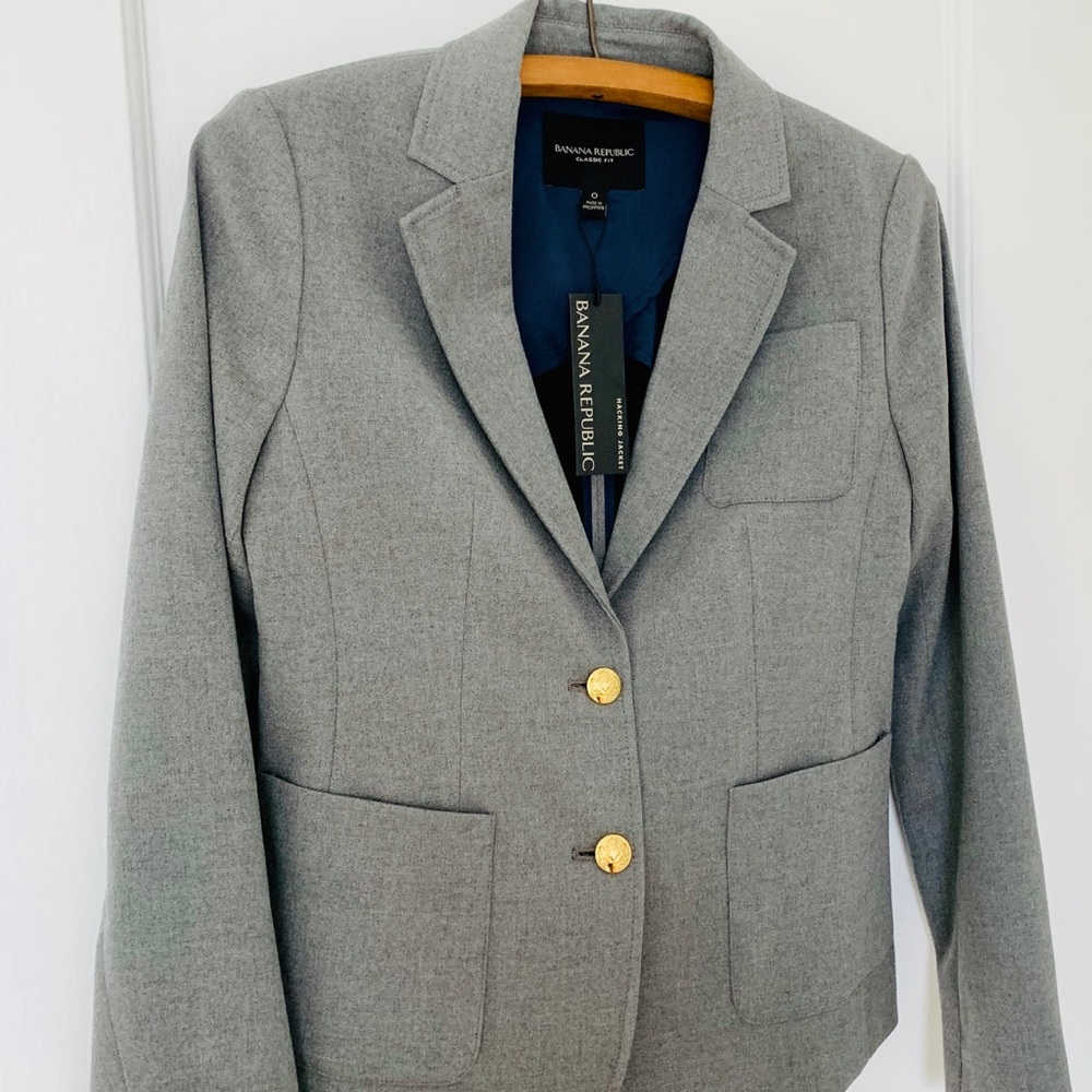 Banana Republic Gray Blazer
